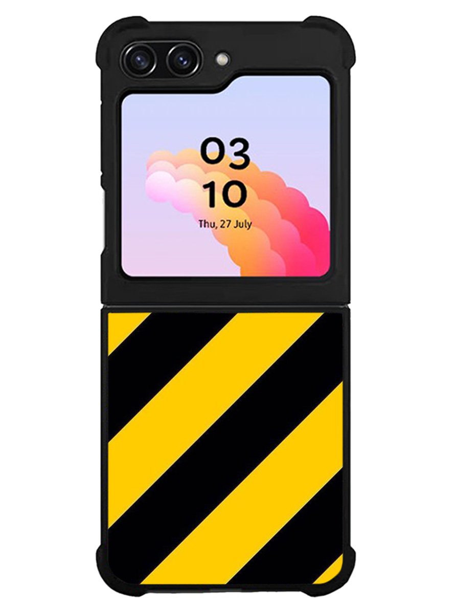Black Yellow Samsung Galaxy Z Flip 5 5G 2023 Case OV5974