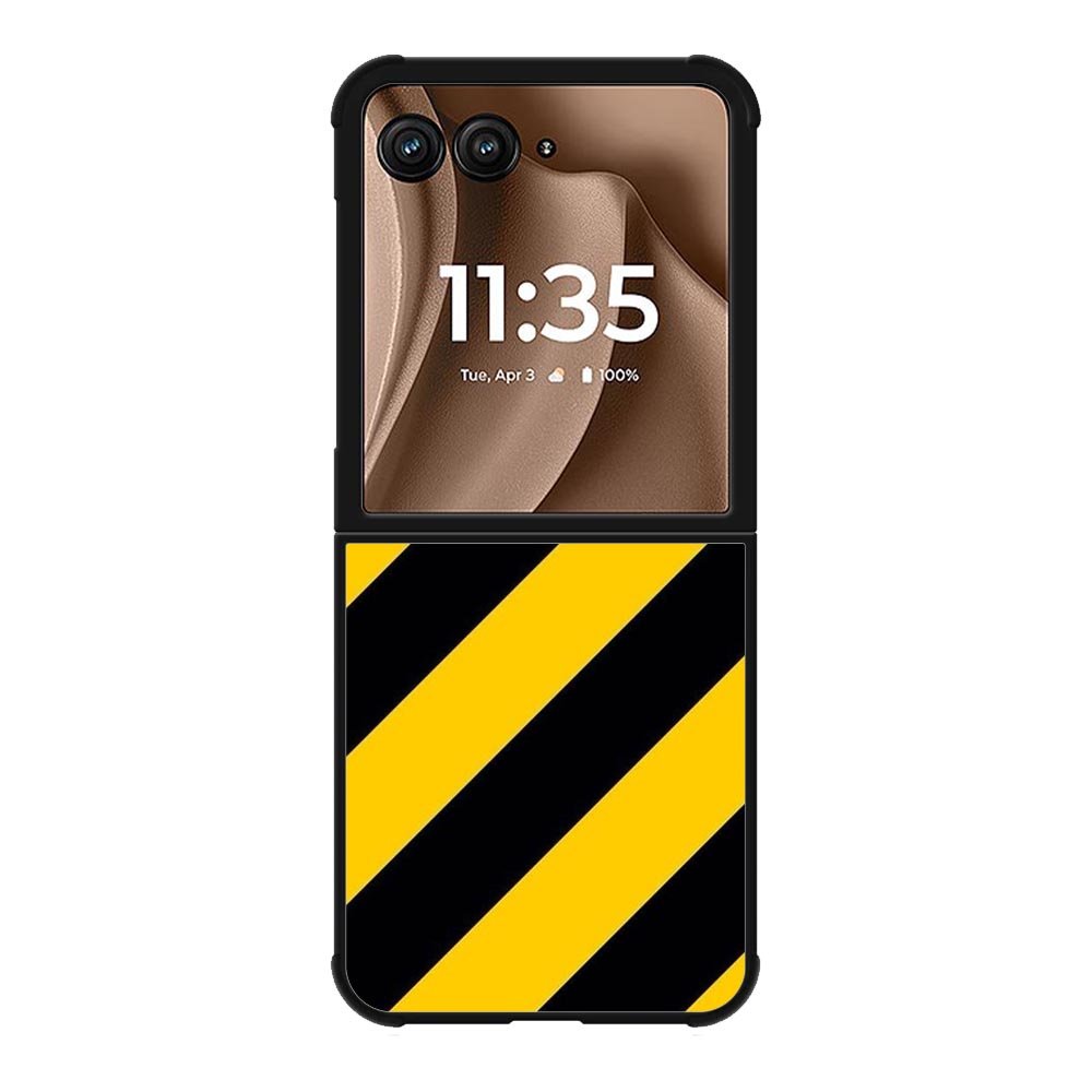 Black Yellow Motorola Moto RAZR Plus 2025 Case OV5974