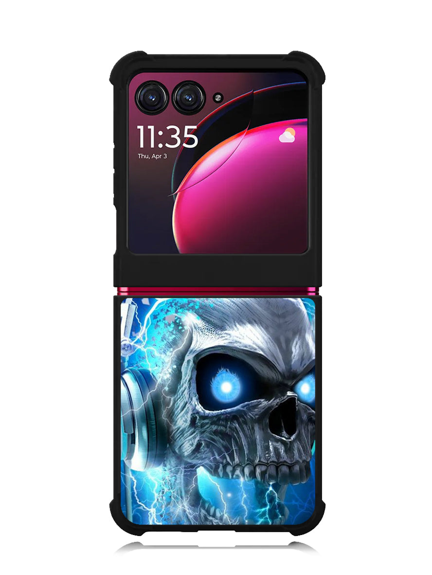Skull Blue Motorola Moto Razr Plus 2023 , Moto Razr+ 2023 Case