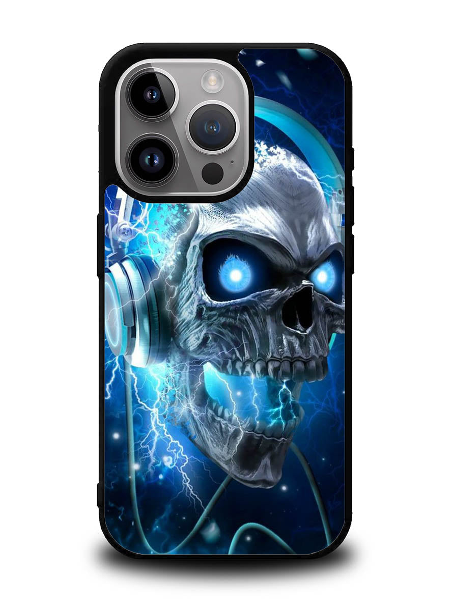 Skull Blue iPhone 15 Pro Case