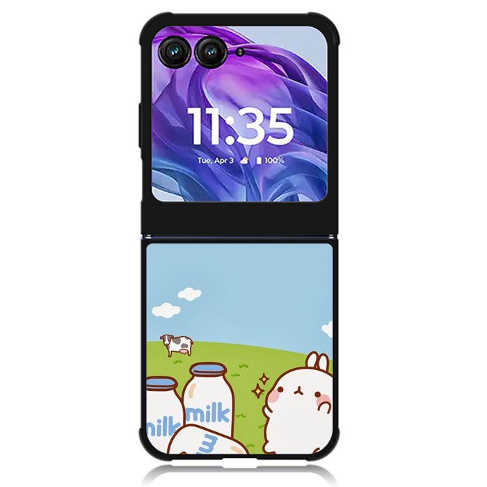 Molang Coon Milk Motorola Moto Razr Plus 2024 , Moto Razr+ 2024 Case OV5836