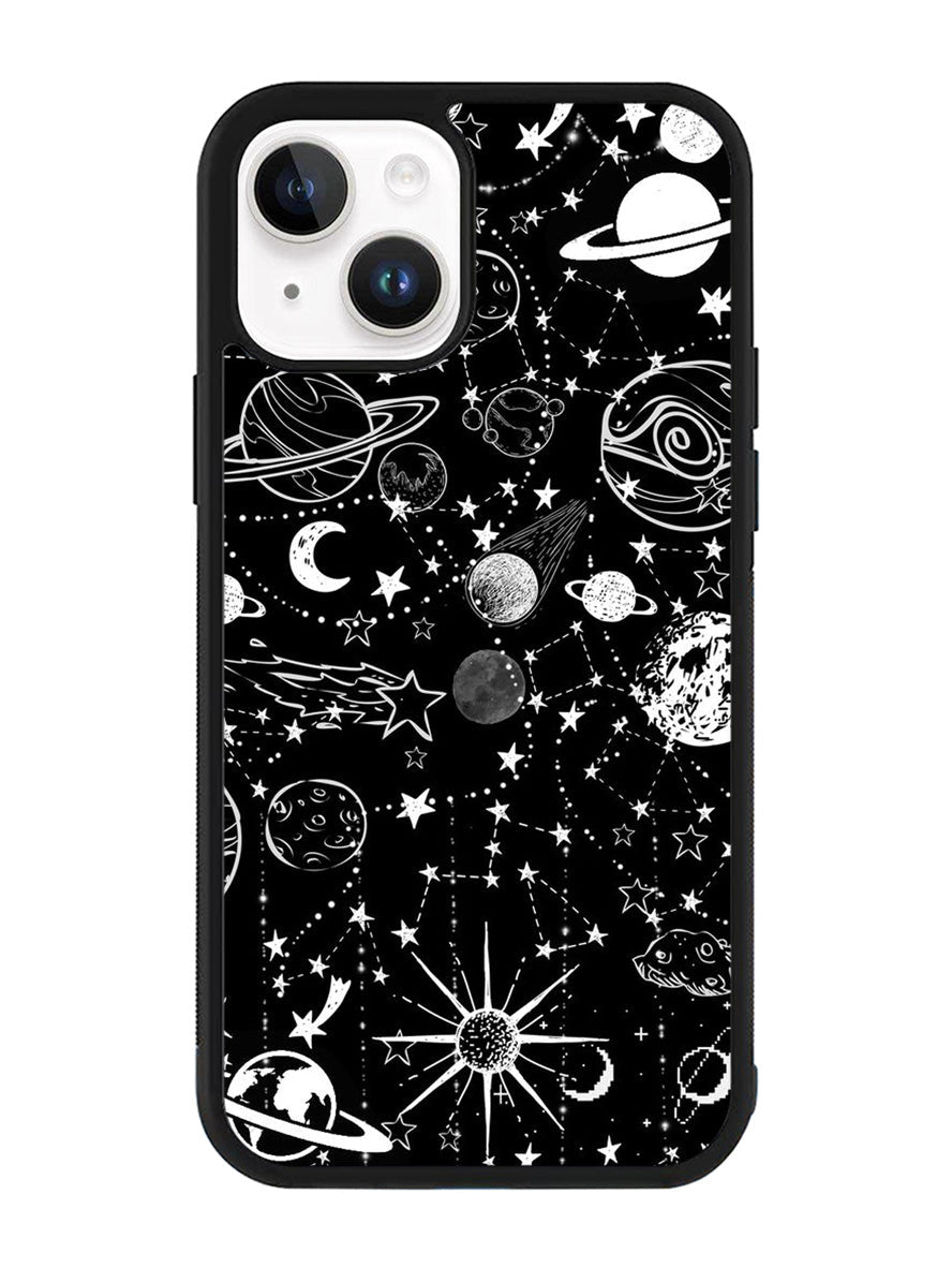 Black Galaxy iPhone 14 Plus Case QC4162