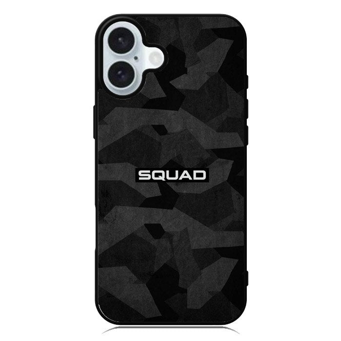 Squad Black Camo iPhone 16 Plus Case QC9401