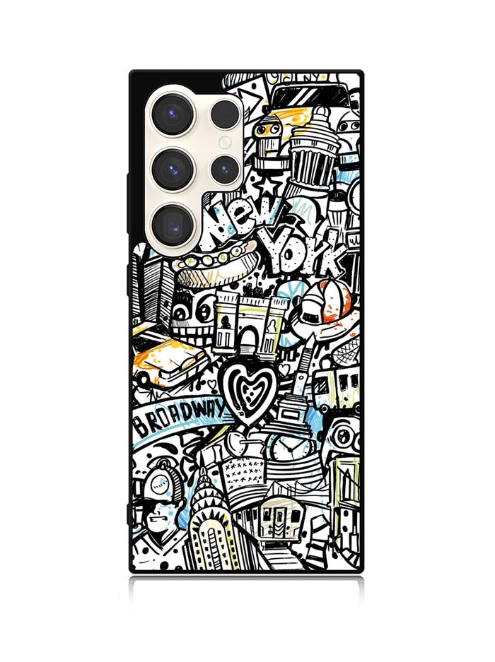 Doodle New York Samsung Galaxy S23 Ultra 5G Case QC9338