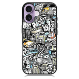 Doodle New York iPhone 17 Case OV9338