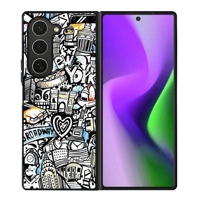 Doodle New York Samsung Galaxy Z Fold 6 5G 2024 Case OV9338