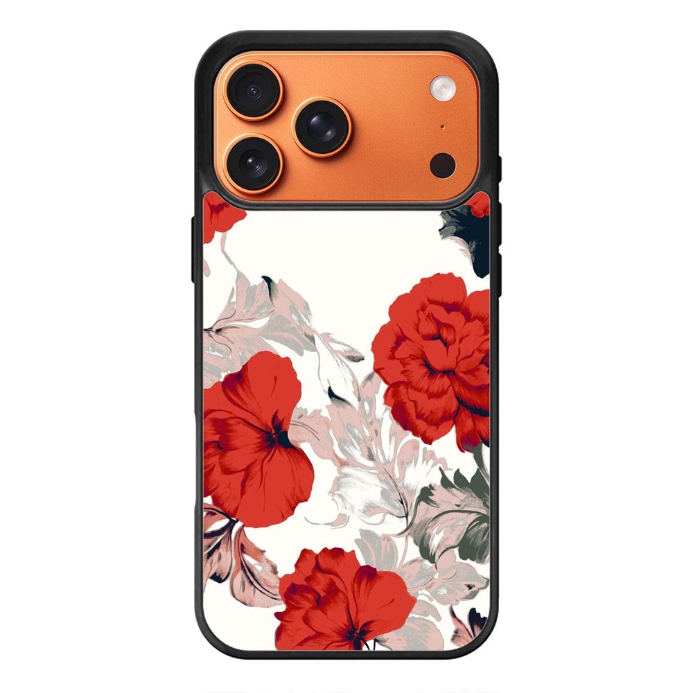 Big Red Peony iPhone 17 Pro Case OV9317