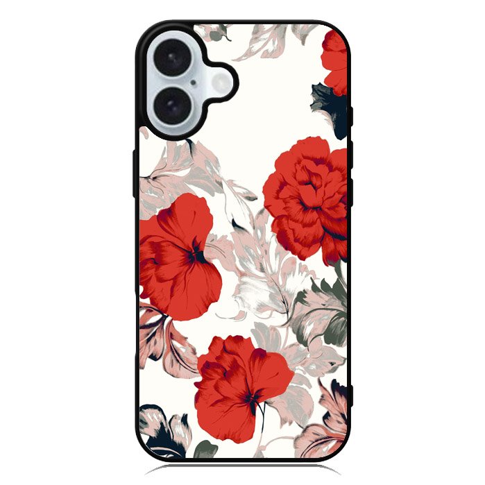 Big Red Peony iPhone 16 Case QC9317