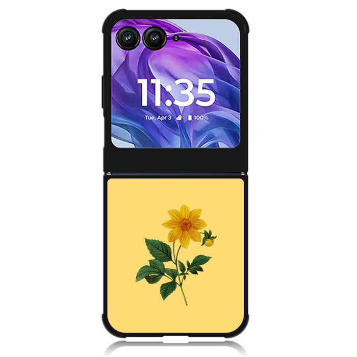 Yellow Flower Motorola Moto Razr Plus 2024 , Moto Razr+ 2024 Case OV9441