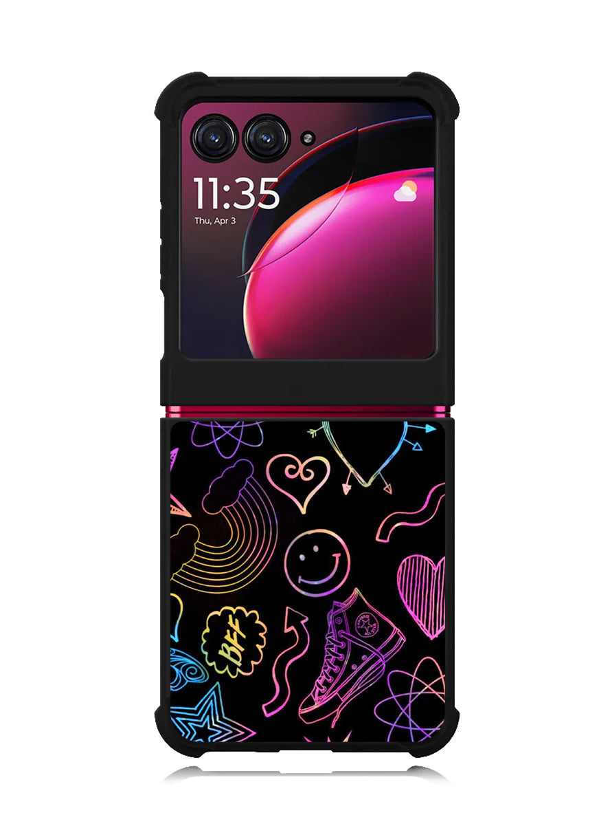 Neon Doodles Motorola Moto Razr Plus 2023 , Moto Razr+ 2023 Case OV9467