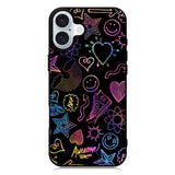 Neon Doodles iPhone 16 Case QC9467
