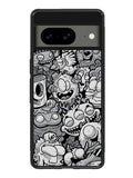 Black Doodle Google Pixel 8A Case QC9476