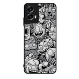 Black Doodle Motorola Moto G Play 2024 Case OV9476