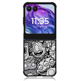 Black Doodle Motorola Moto Razr Plus 2024 , Moto Razr+ 2024 Case OV9476