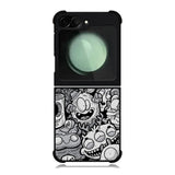 Black Doodle Samsung Galaxy Z Flip 6 5G 2024 Case OV9476
