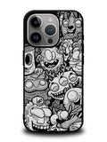 Black Doodle iPhone 16 Pro Max Case OV9476
