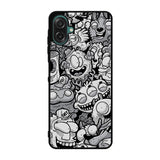 Black Doodle Samsung Galaxy A07 Case OV9476