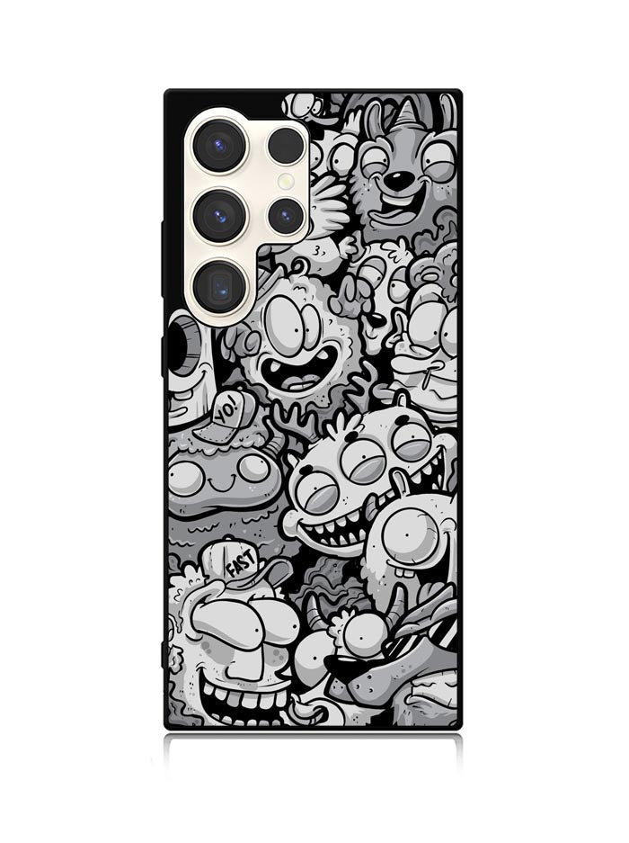 Black Doodle Samsung Galaxy S23 Ultra 5G Case QC9476