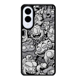 Black Doodle Samsung Galaxy S25 Edge 5G Case OV9476