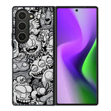 Black Doodle Samsung Galaxy Z Fold 6 5G 2024 Case OV9476