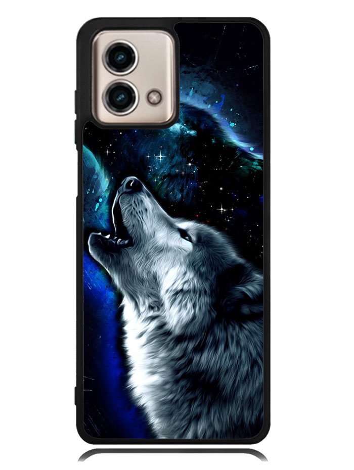 Wolf Black White Motorola Moto G Stylus 5G 2023 Case OV8675