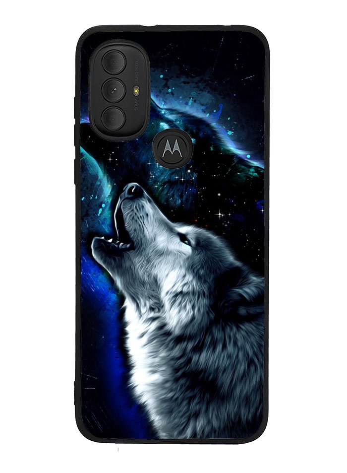 Wolf Black White Motorola Moto G Pure 2021 , Moto G Power 2022 Case OV8675