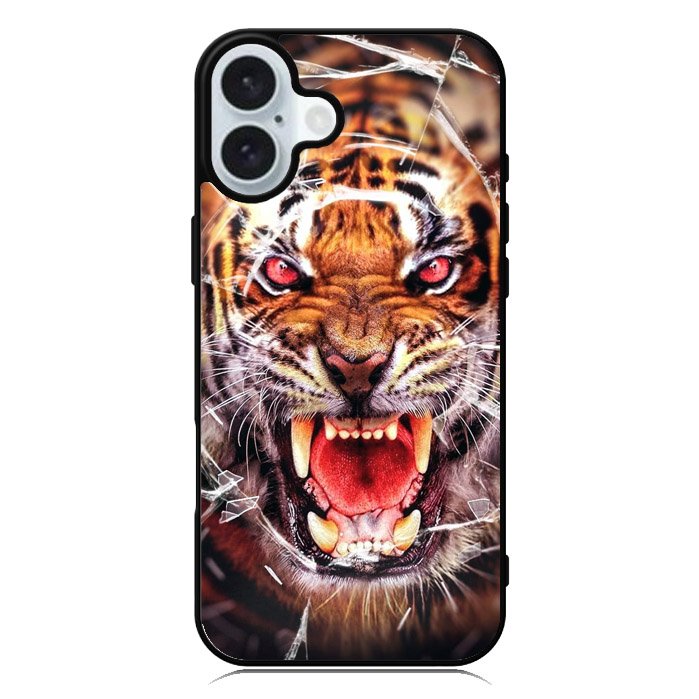 Angry Tiger Roar iPhone 16 Plus Case QC8676