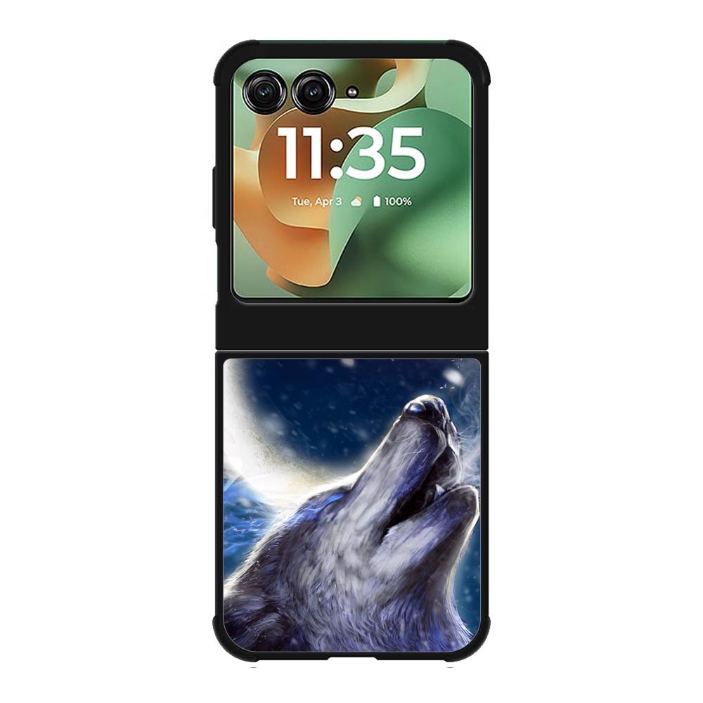 White Wolf Motorola Moto RAZR 2025 Case OV8672