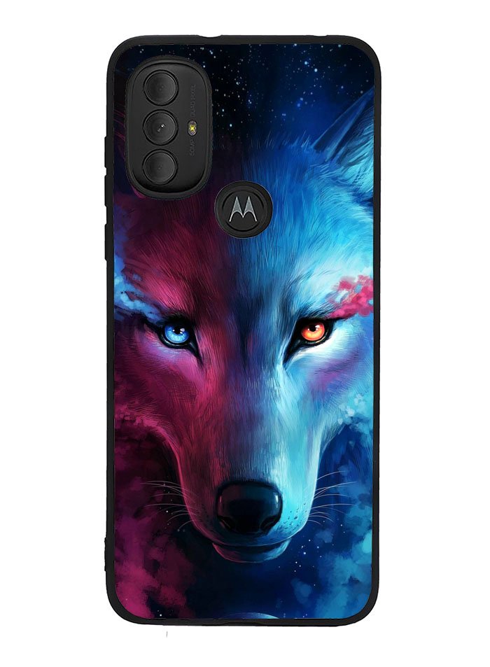 Wolf Art Blue Red Motorola Moto G Pure 2021 , Moto G Power 2022 Case OV8673