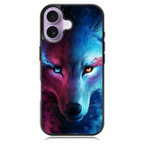 Wolf Art Blue Red iPhone 17 Case OV8673