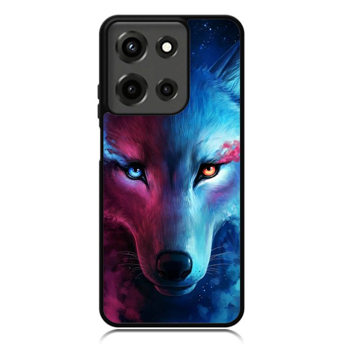 Wolf Art Blue Red Motorola Moto G 5G 2025 Case OV8673