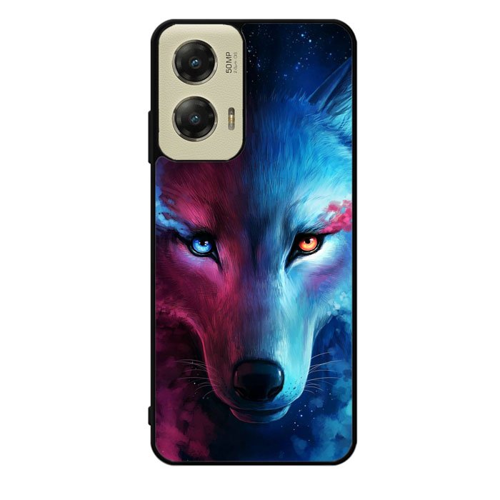 Wolf Art Blue Red Motorola Moto G Stylus 5G 2024 Case OV8673