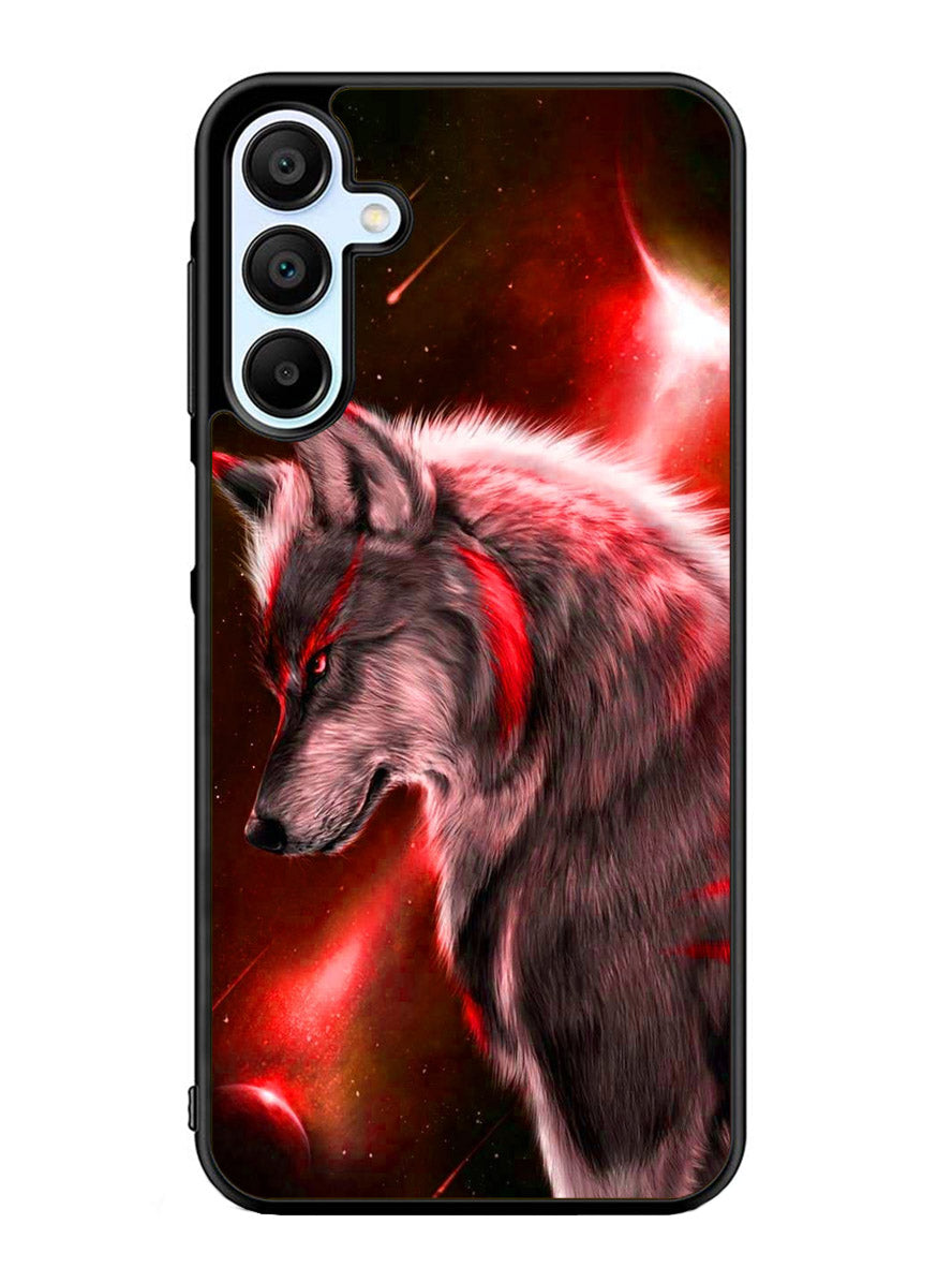 Cool Wolf Red Samsung Galaxy A25 5G Case