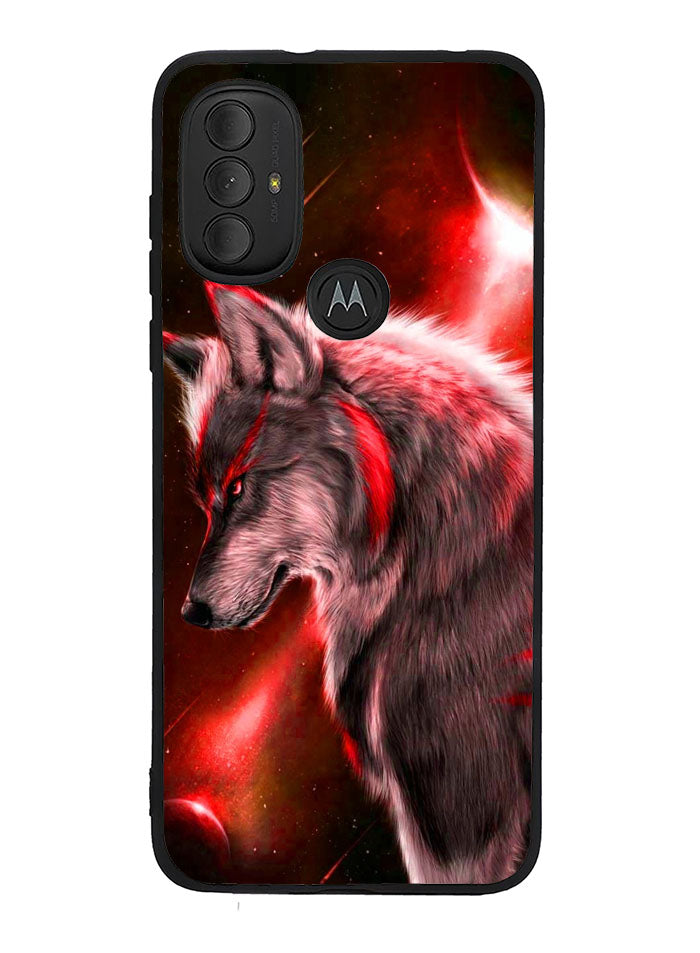 Cool Wolf Red Motorola Moto G Pure 2021 , Moto G Power 2022 Case