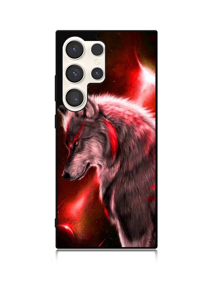 Cool Wolf Red Samsung Galaxy S25 Ultra 5G Case