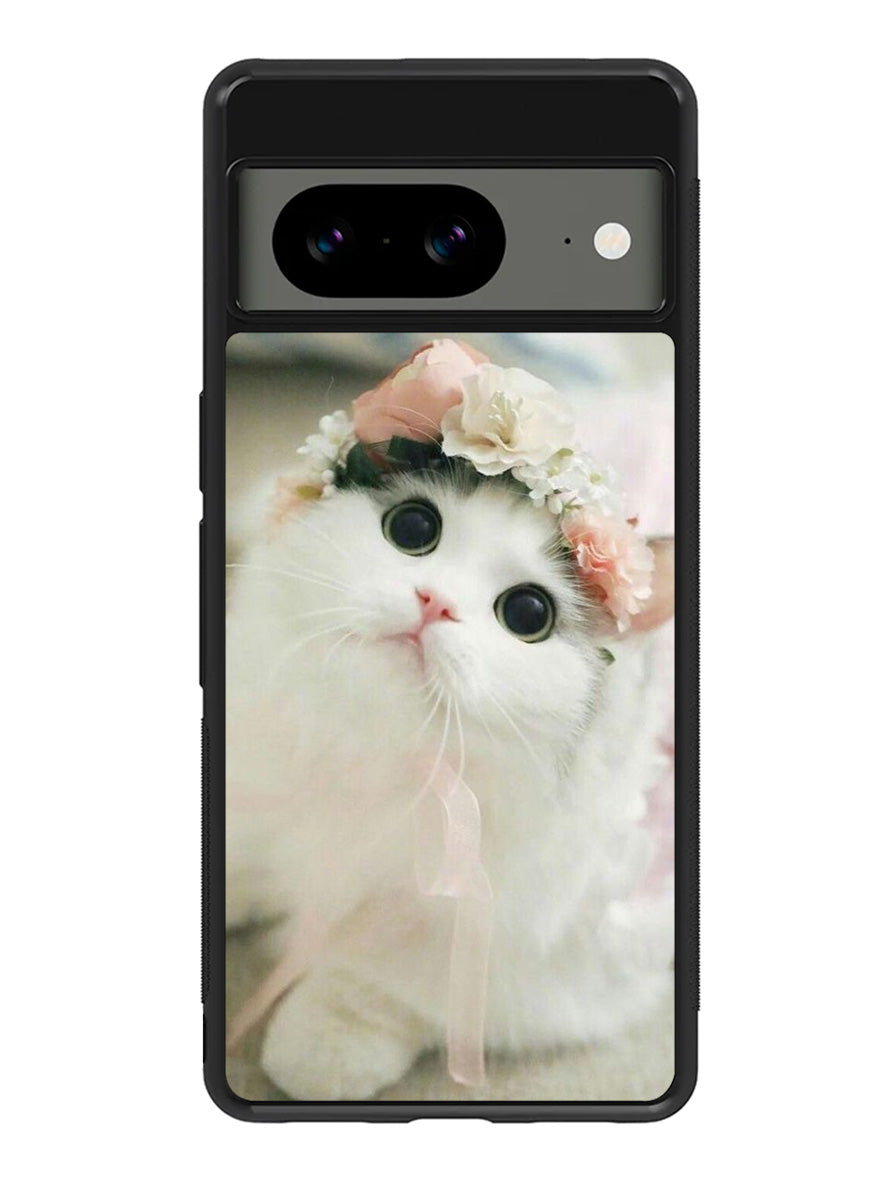 White Cat Google Pixel 8 Case QC5735