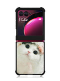 White Cat Motorola Moto Razr Plus 2023 , Moto Razr+ 2023 Case OV5735