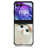 White Cat Motorola Moto Razr Plus 2024 , Moto Razr+ 2024 Case OV5735