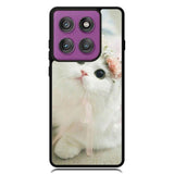 White Cat Motorola Moto Edge 2025 | Moto Edge 60 Fusion | Moto Edge 60 Pro Case OV5735