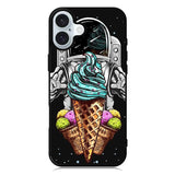 Funny Astronaut Ice Cream iPhone 16 Plus Case QC5916