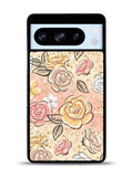 Gold Glitter Flowers Google Pixel 8 Pro Case QC5906