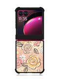 Gold Glitter Flowers Motorola Moto Razr Plus 2023 , Moto Razr+ 2023 Case OV5906