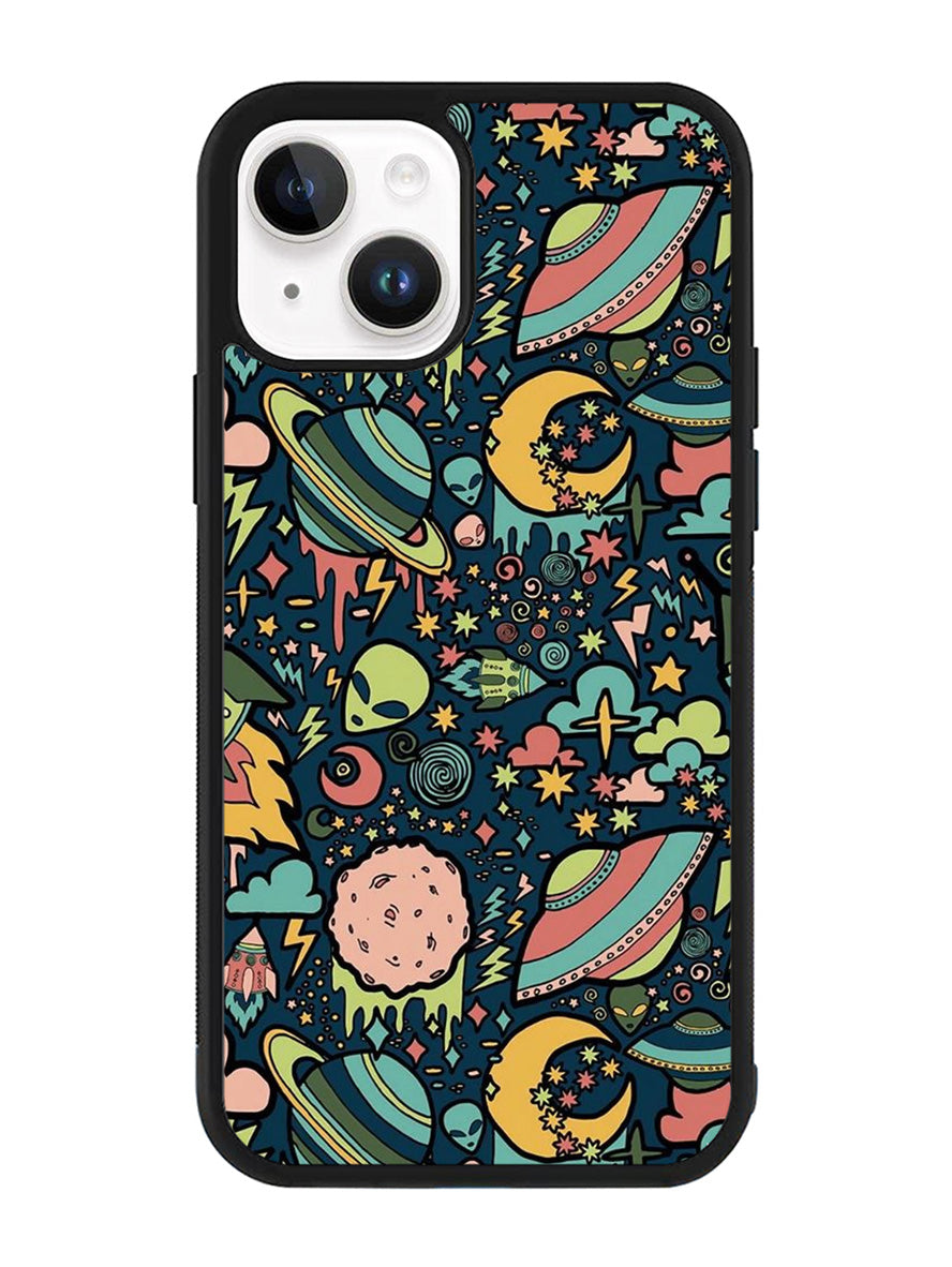 aliens rockets space iPhone 15 Plus Case OV5999