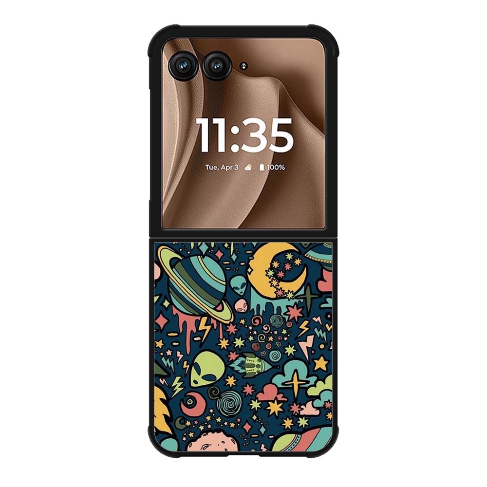 aliens rockets space Motorola Moto RAZR Plus 2025 Case OV5999
