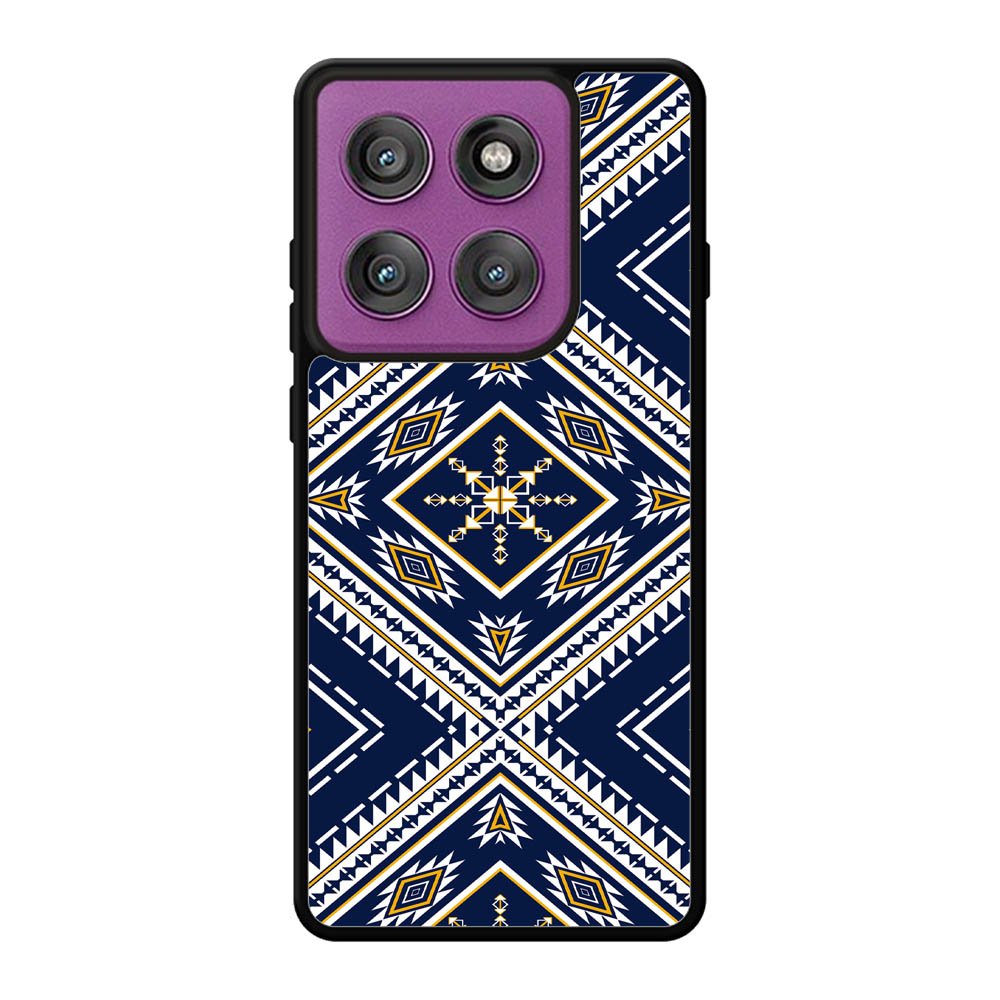 Geometric Blue FLF0527 Motorola Moto Edge 60 Pro Case