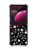 Floral Flower Black White Motorola Moto Razr Plus 2023 , Moto Razr+ 2023 Case OV11088