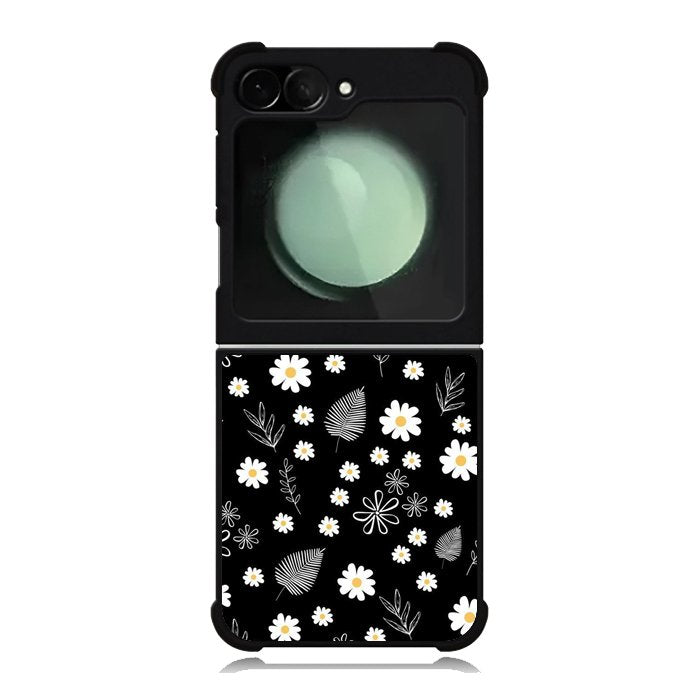 Floral Flower Black White Samsung Galaxy Z Flip 6 5G 2024 Case OV11088
