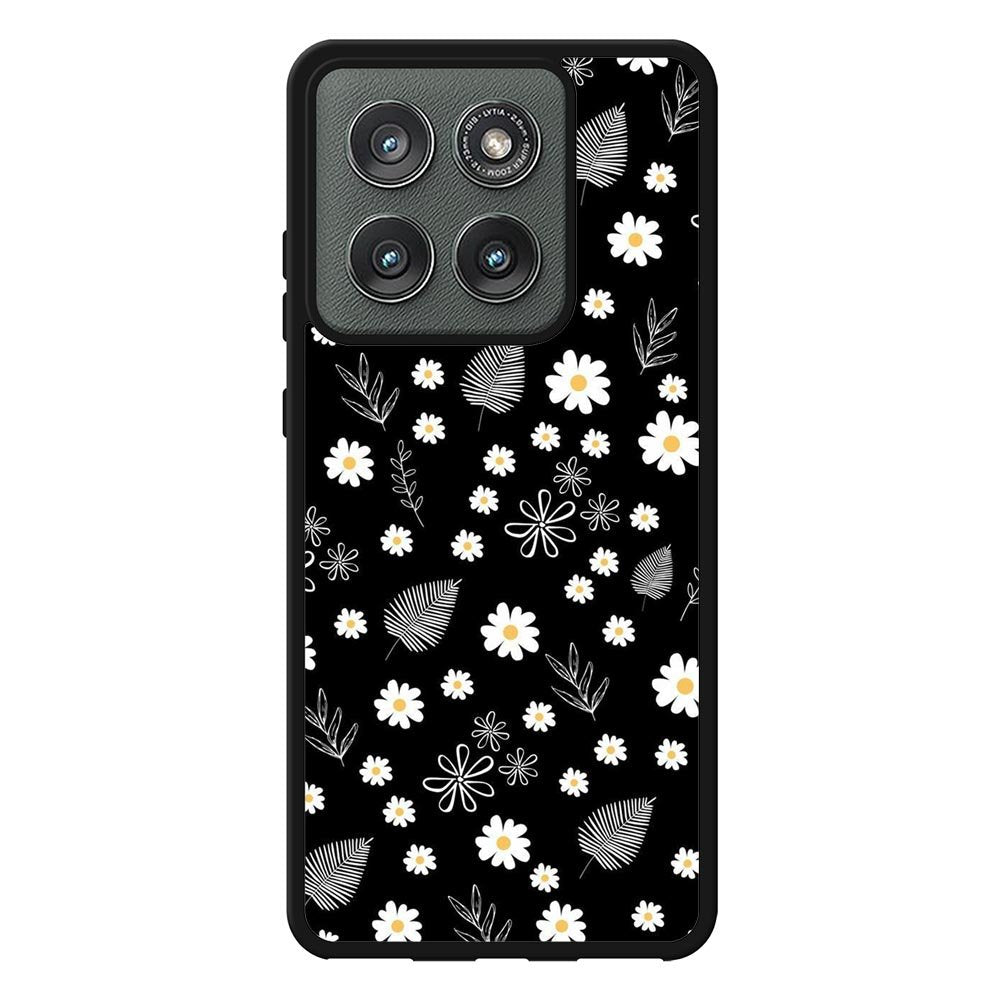 Floral Flower Black White Motorola Moto Edge 2025 Case QC11088