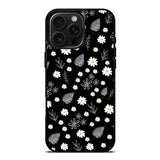 Floral Flower Black White iPhone 16 Pro Max Case OV11088