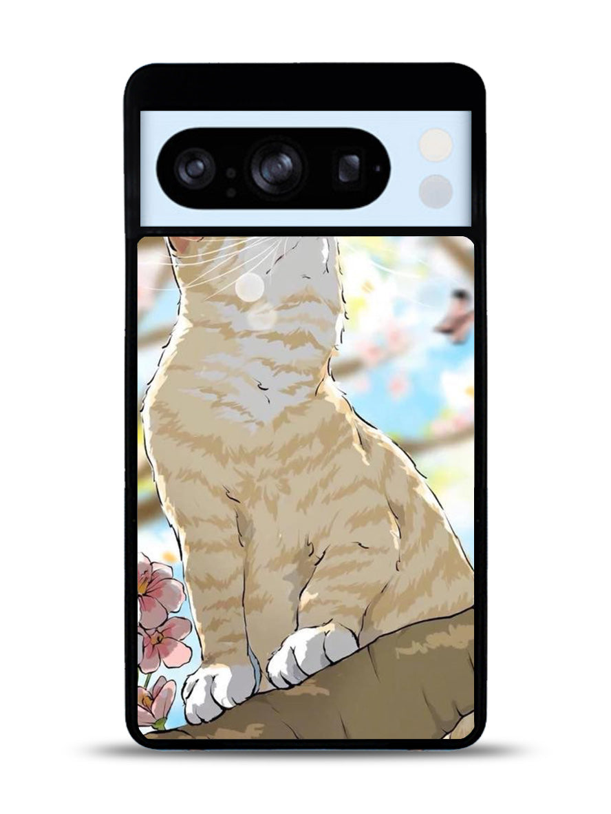 Cat and Butterfly Cartoon Google Pixel 8 Pro Case QC11191